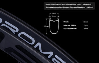 OROME VALAR TH55D BLACKLINE CARBON DISC BRAKE WHEELSETS