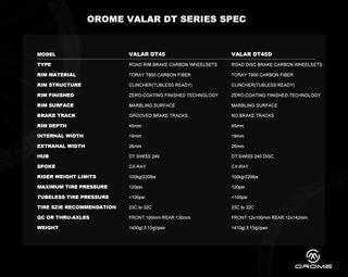 Orome Valar DT45D Disc Brake Wheel Set